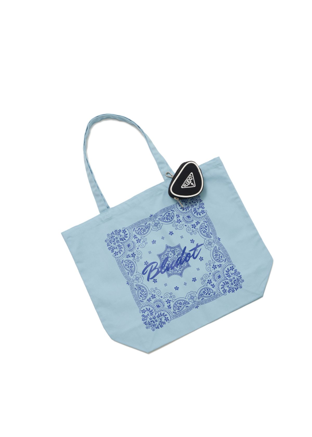 블루닷(BLUDOT) 블루 에코백+삼각 볼케이스 세트_BW