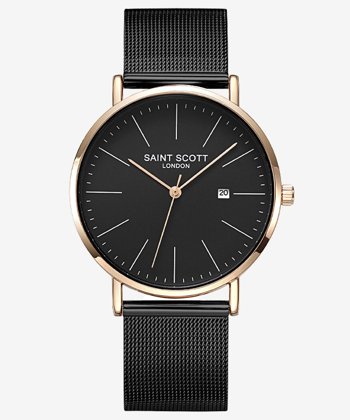세인트스코트런던(ST.SCOTT LONDON) 타임레이블 데이트 워치 남자 시계 ST5504M-RBB