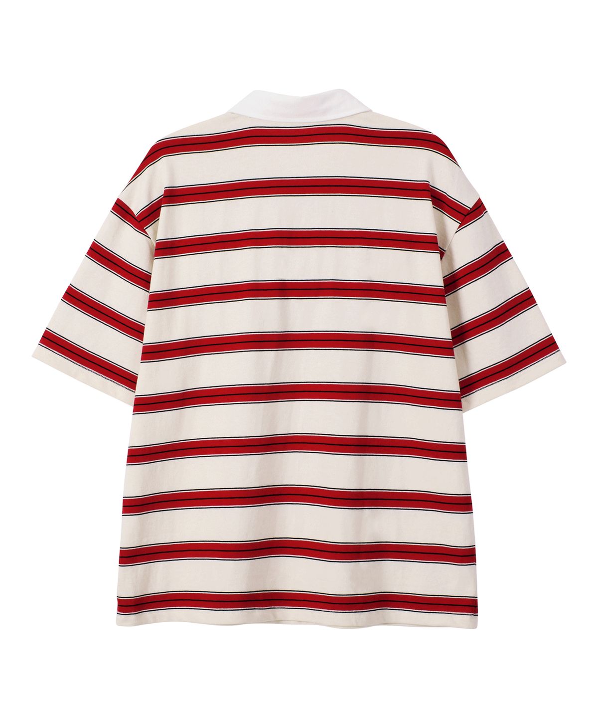 미드선(MIDSUN) Halcyon Stripe Polo-Ivory