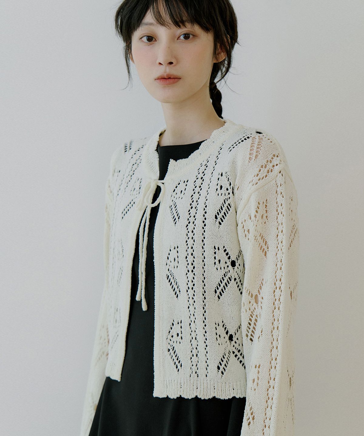 리올그(REORG) WOI CROCHET CARDIGAN CREAM