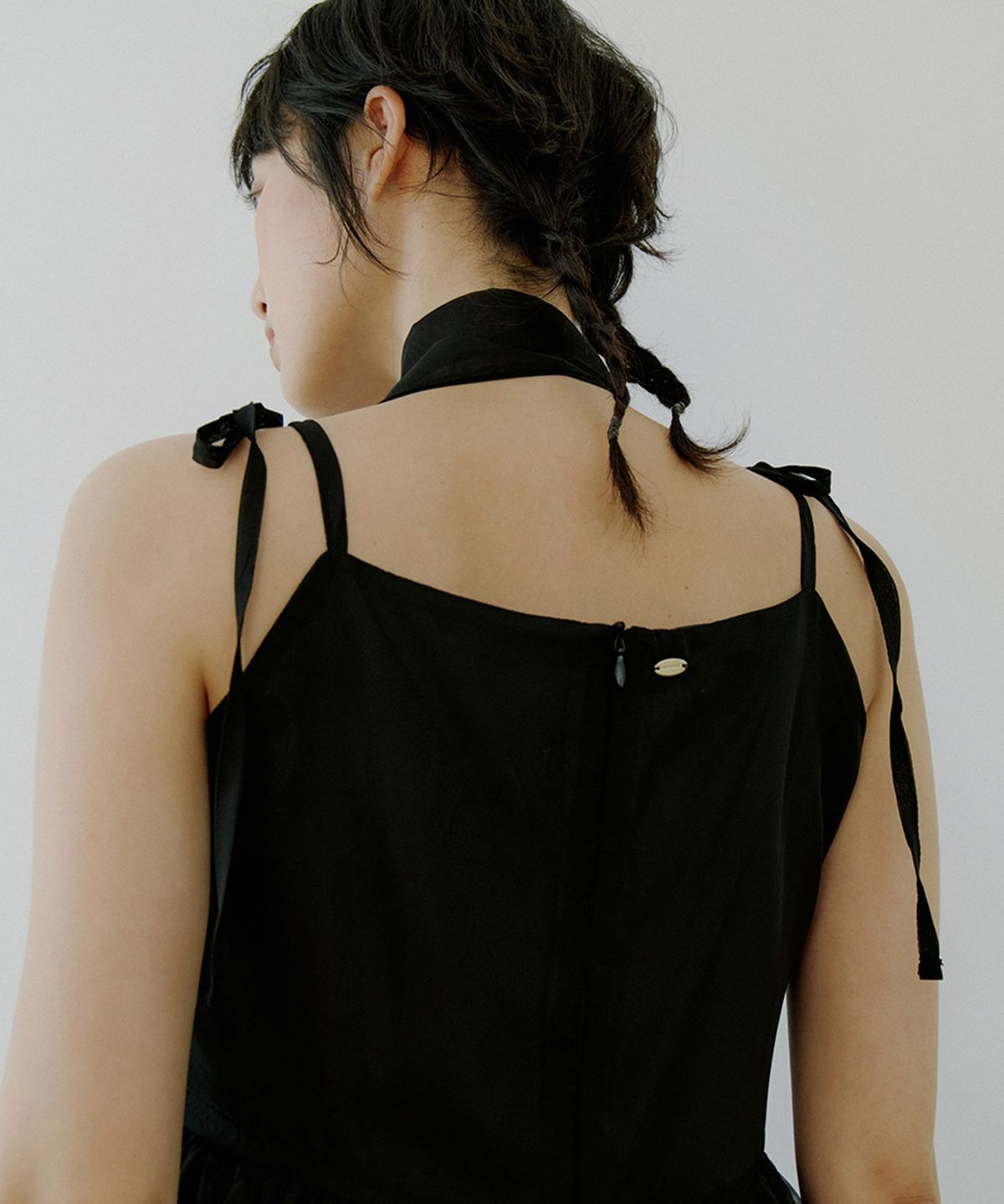 리올그(REORG) WOI TIE SET UP RIBBON FLARE MINI OPS BLACK