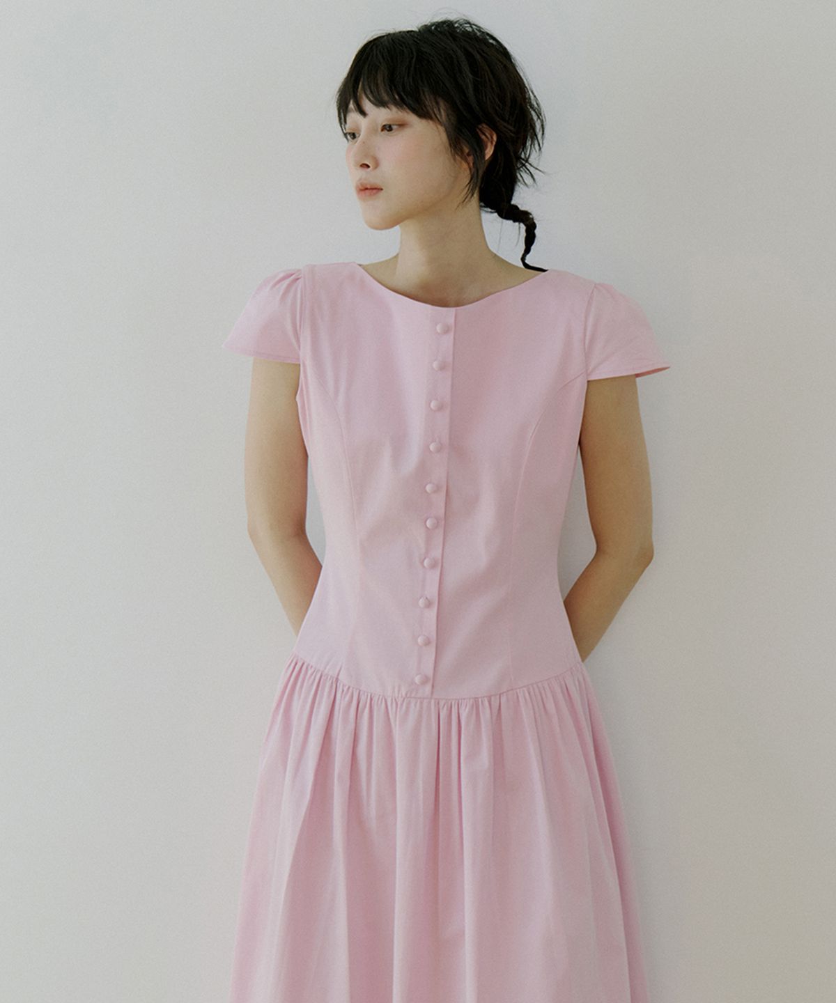 리올그(REORG) WOI BEAN BUTTON LONG OPS LILAC