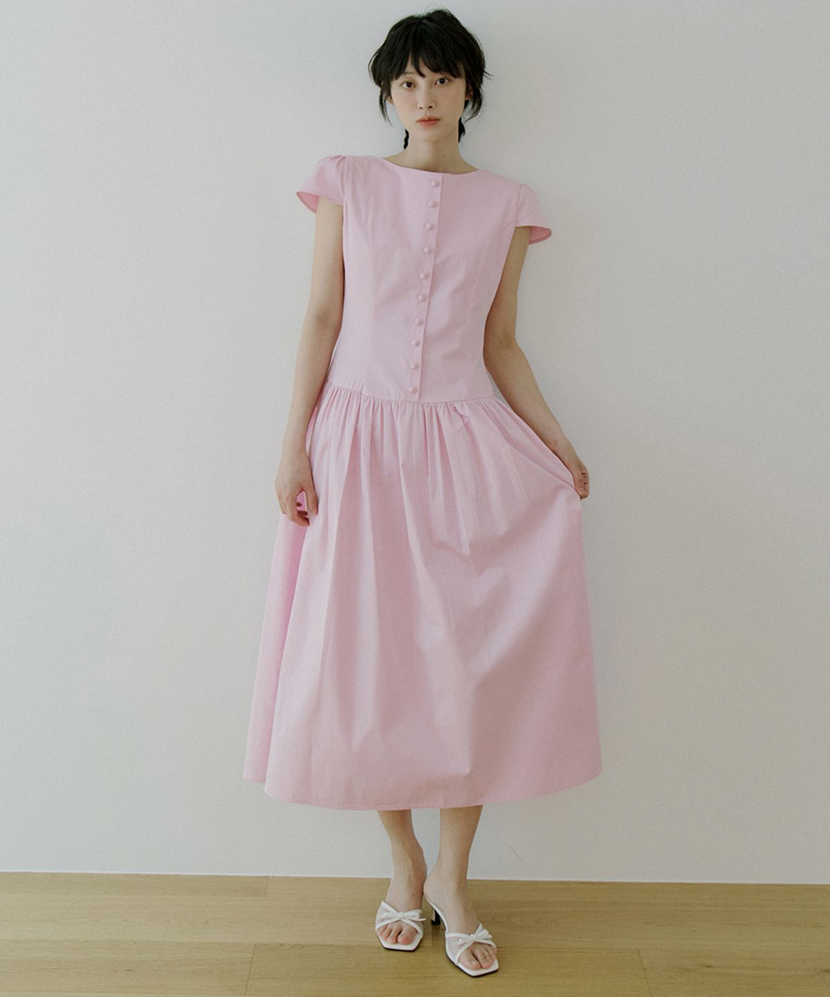 리올그(REORG) WOI BEAN BUTTON LONG OPS LILAC