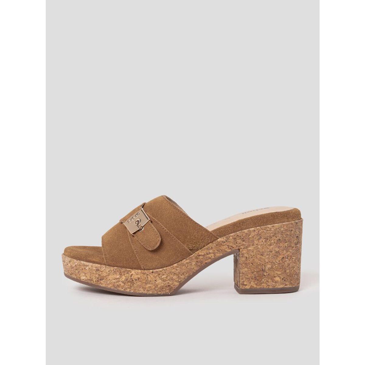 숄(SCHOLL) (WOMEN) 원스트랩 청키 샌들  브릭 (HH54K2W11C)