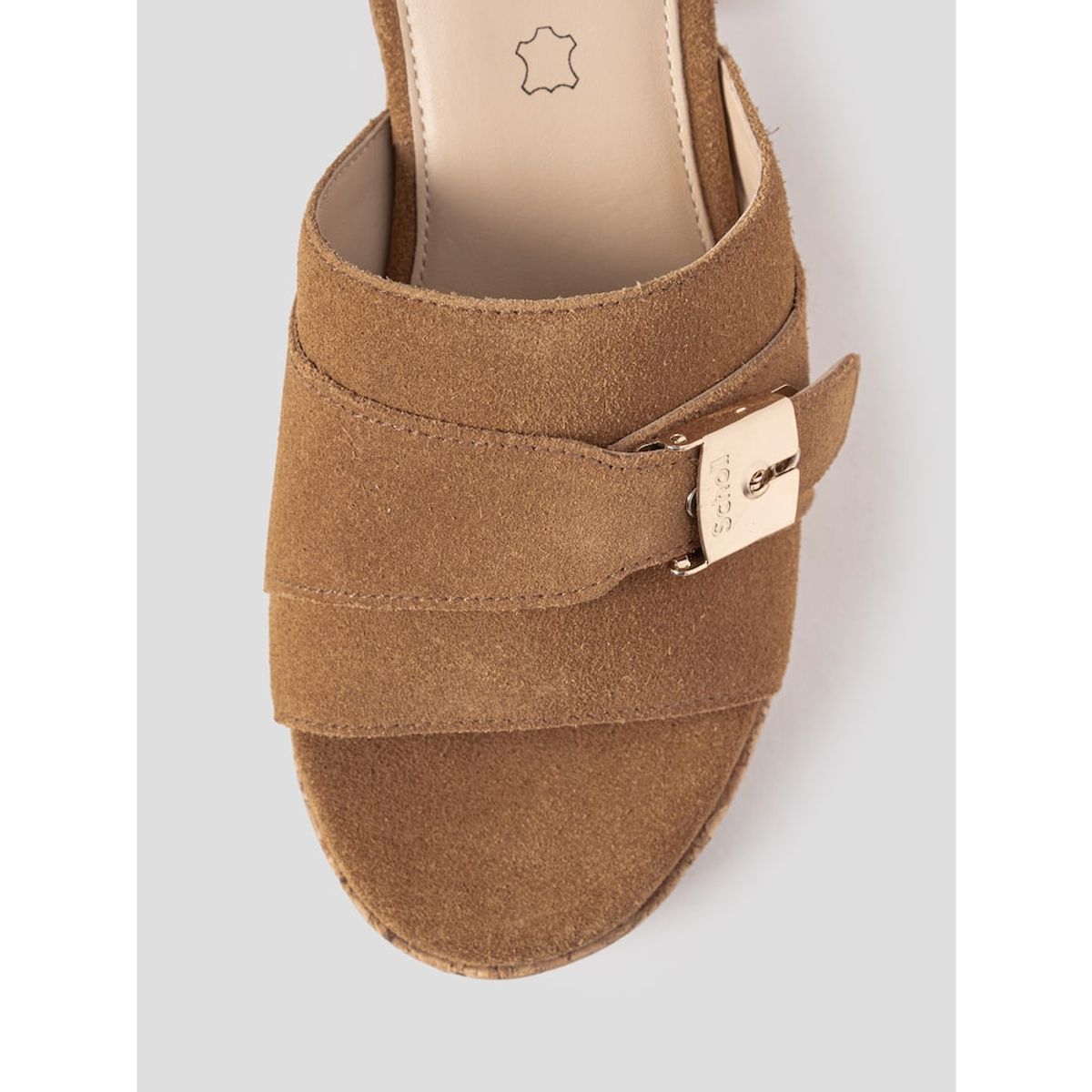 숄(SCHOLL) (WOMEN) 원스트랩 청키 샌들  브릭 (HH54K2W11C)