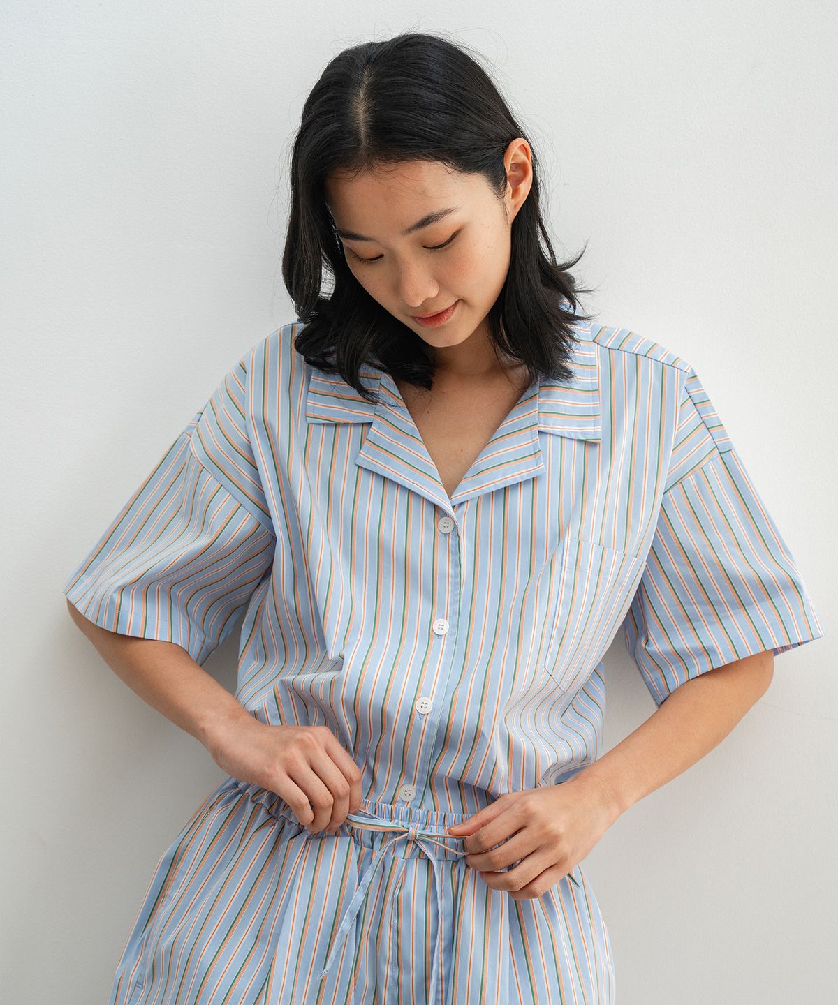 오끼뜨(OGGITT) (uni)레지던스 텐저린오션 스트라이프 파자마