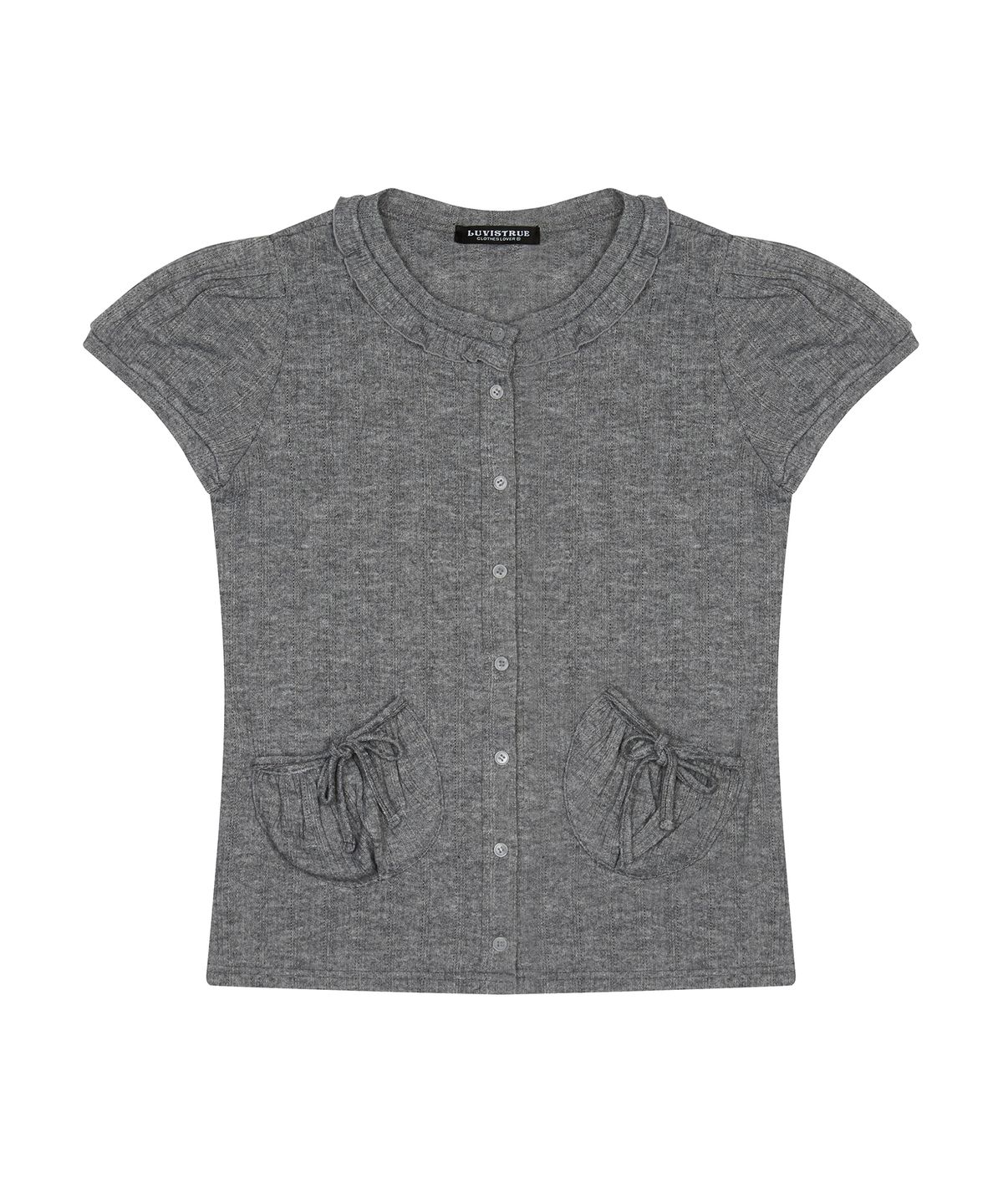 러브이즈트루(LUVISTRUE) SM PUFF CARDIGAN(GRAY)