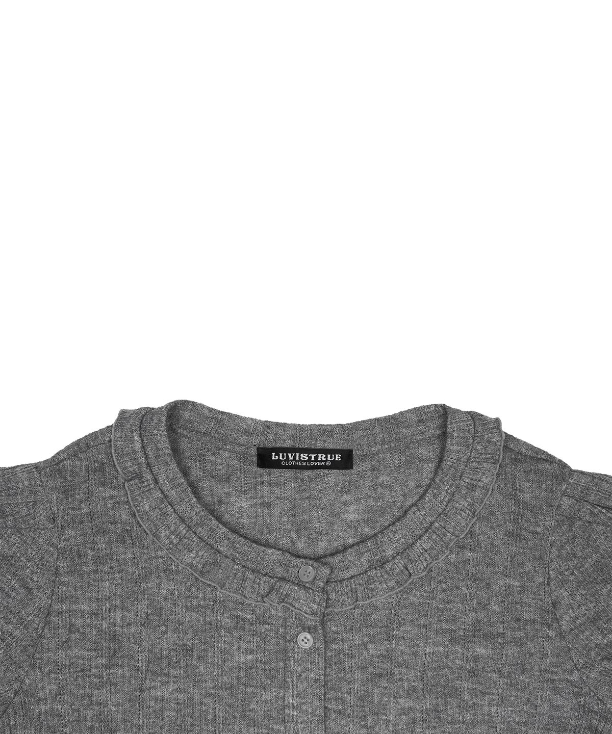 러브이즈트루(LUVISTRUE) SM PUFF CARDIGAN(GRAY)