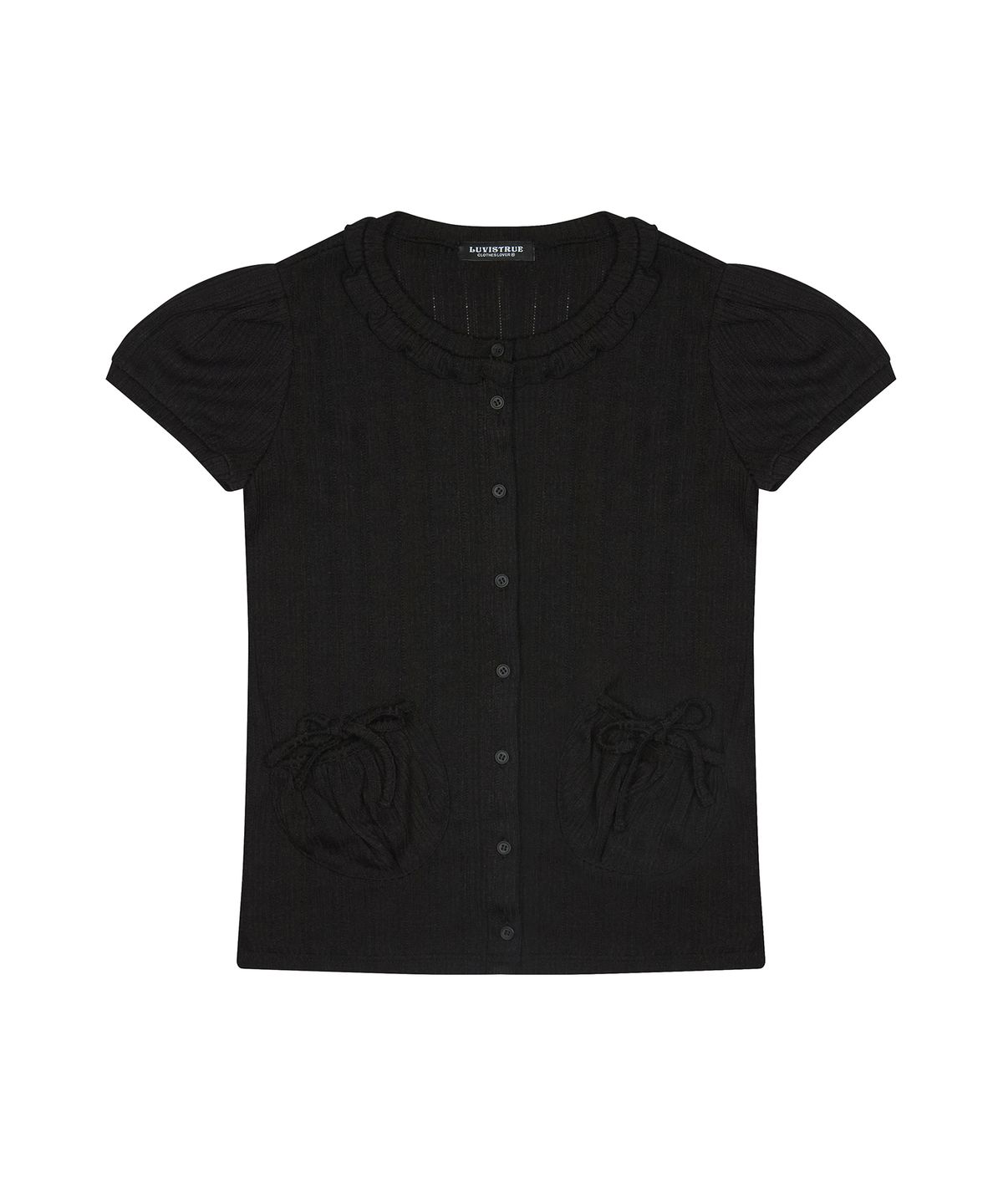 러브이즈트루(LUVISTRUE) SM PUFF CARDIGAN(BLACK)