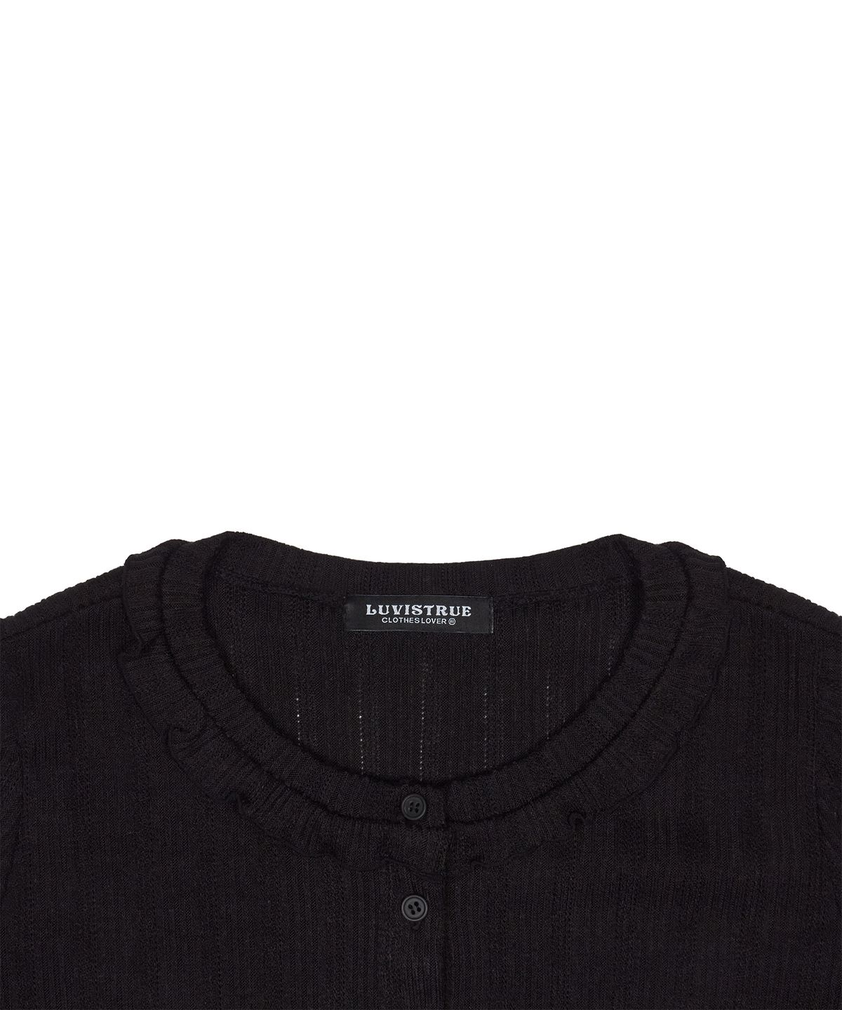 러브이즈트루(LUVISTRUE) SM PUFF CARDIGAN(BLACK)
