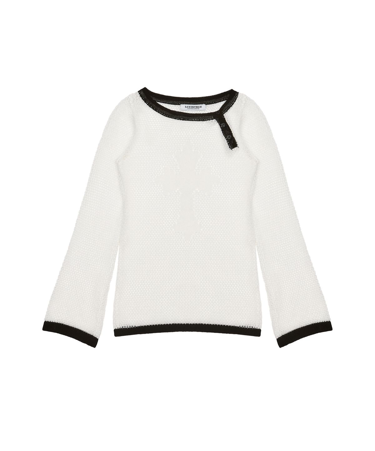 러브이즈트루(LUVISTRUE) SM CROSS MESH KNIT(WHITE)