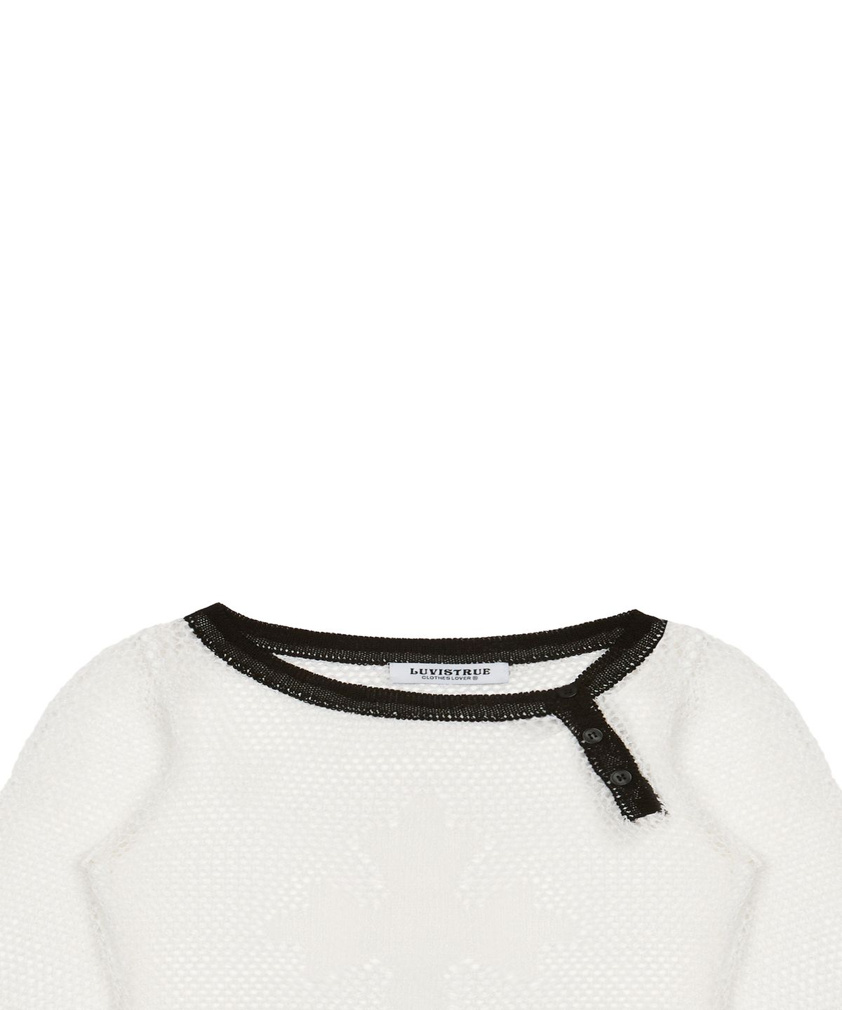 러브이즈트루(LUVISTRUE) SM CROSS MESH KNIT(WHITE)