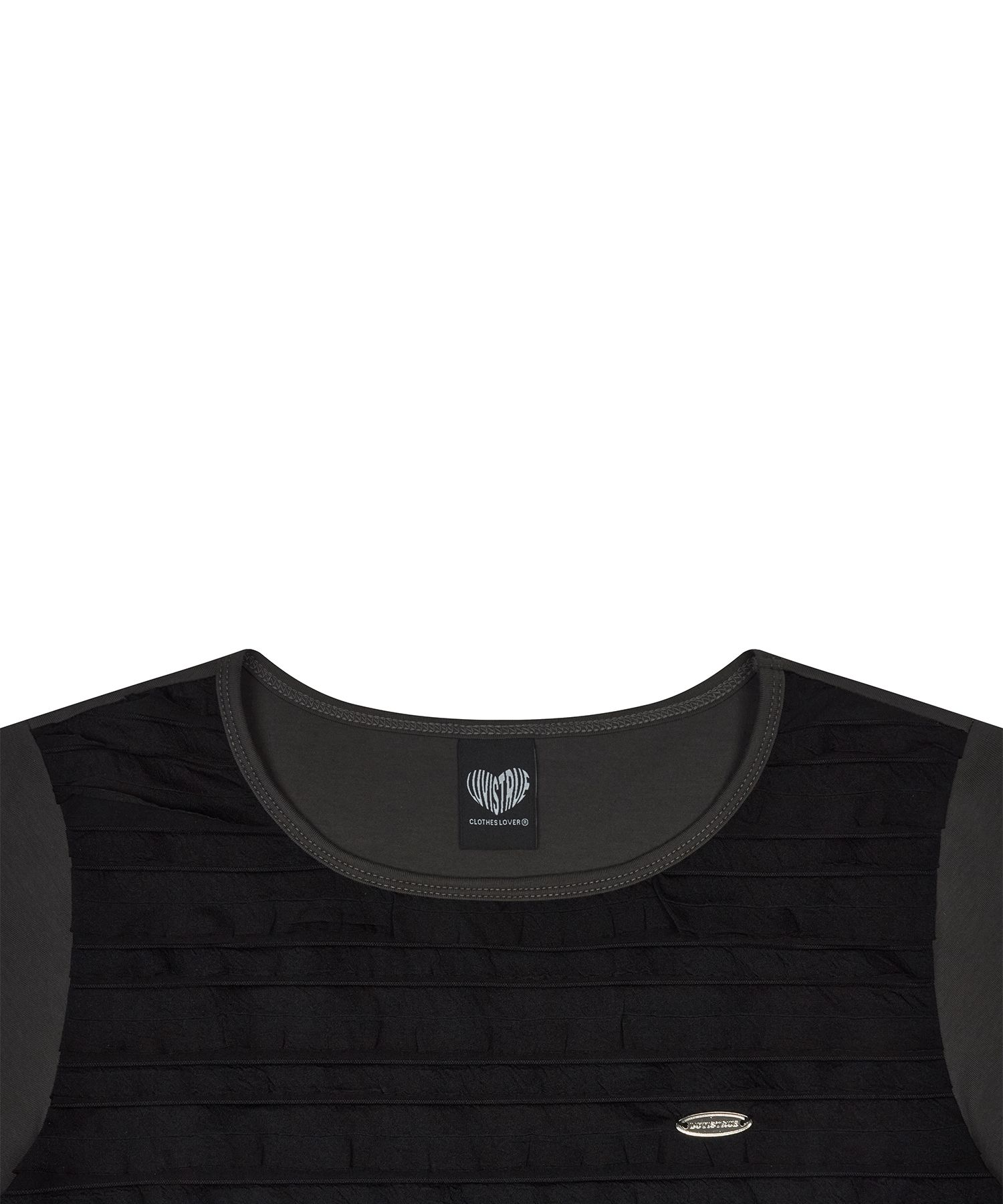★2025SS新作★LUV IS TRUE★SM FRILL TEE MUSINSA | LUV IS TRUE SM FRILL TEE(BLACK)