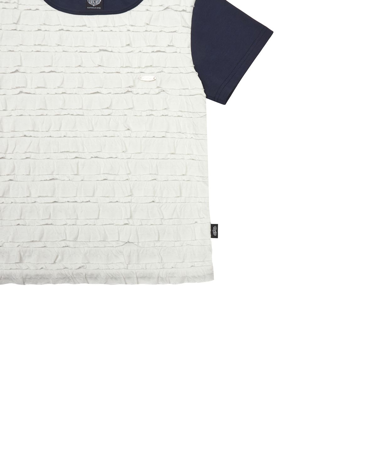러브이즈트루(LUVISTRUE) SM FRILL TEE(NAVY)