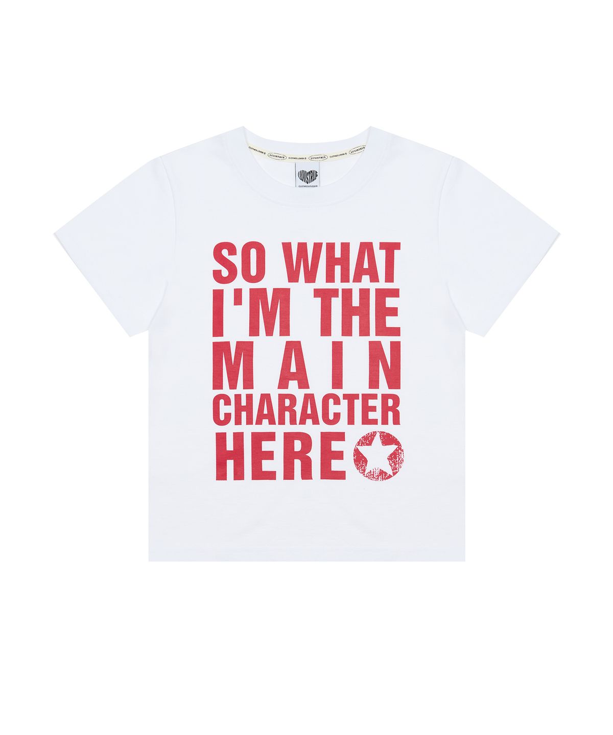 러브이즈트루(LUVISTRUE) SM MAIN CHARACTER TEE(WHITE)