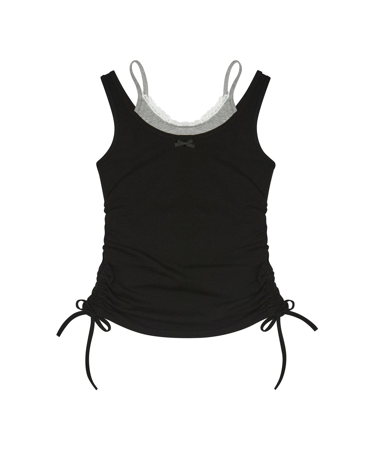 러브이즈트루(LUVISTRUE) SM LAYERED LACE SLEEVELESS(BLACK)