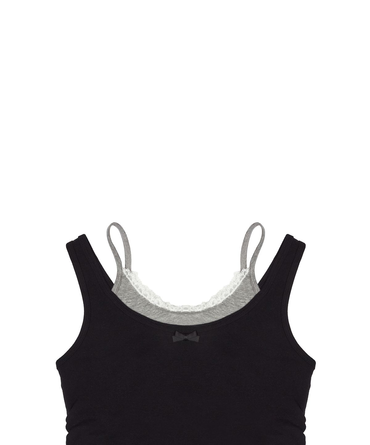 러브이즈트루(LUVISTRUE) SM LAYERED LACE SLEEVELESS(BLACK)