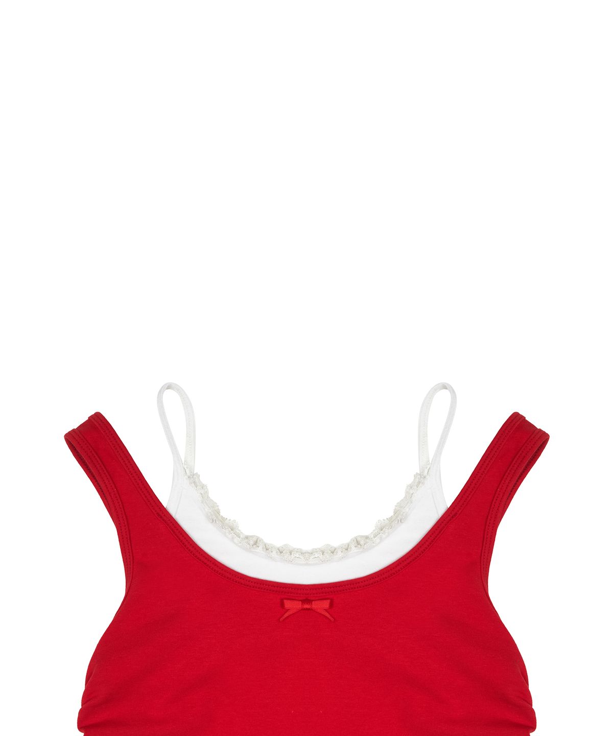 러브이즈트루(LUVISTRUE) SM LAYERED LACE SLEEVELESS(RED)
