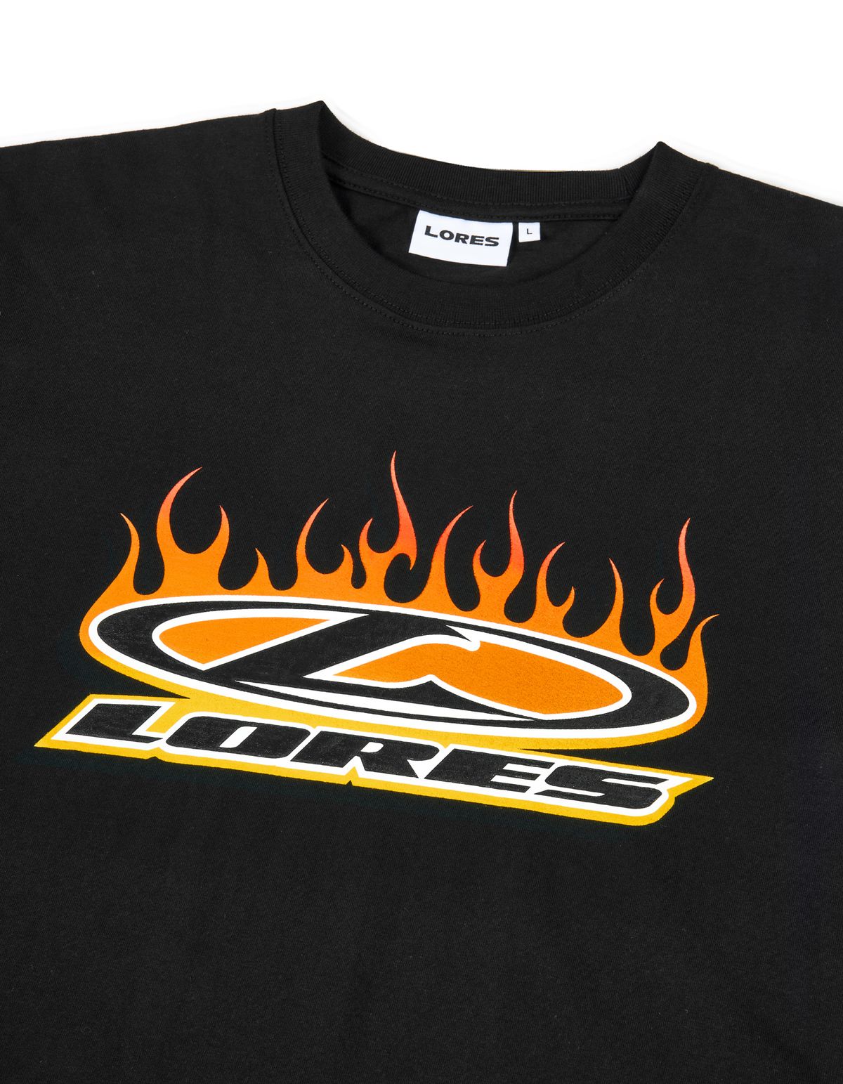 로어즈(LORES) Flame L-oval S/S Tee - Black