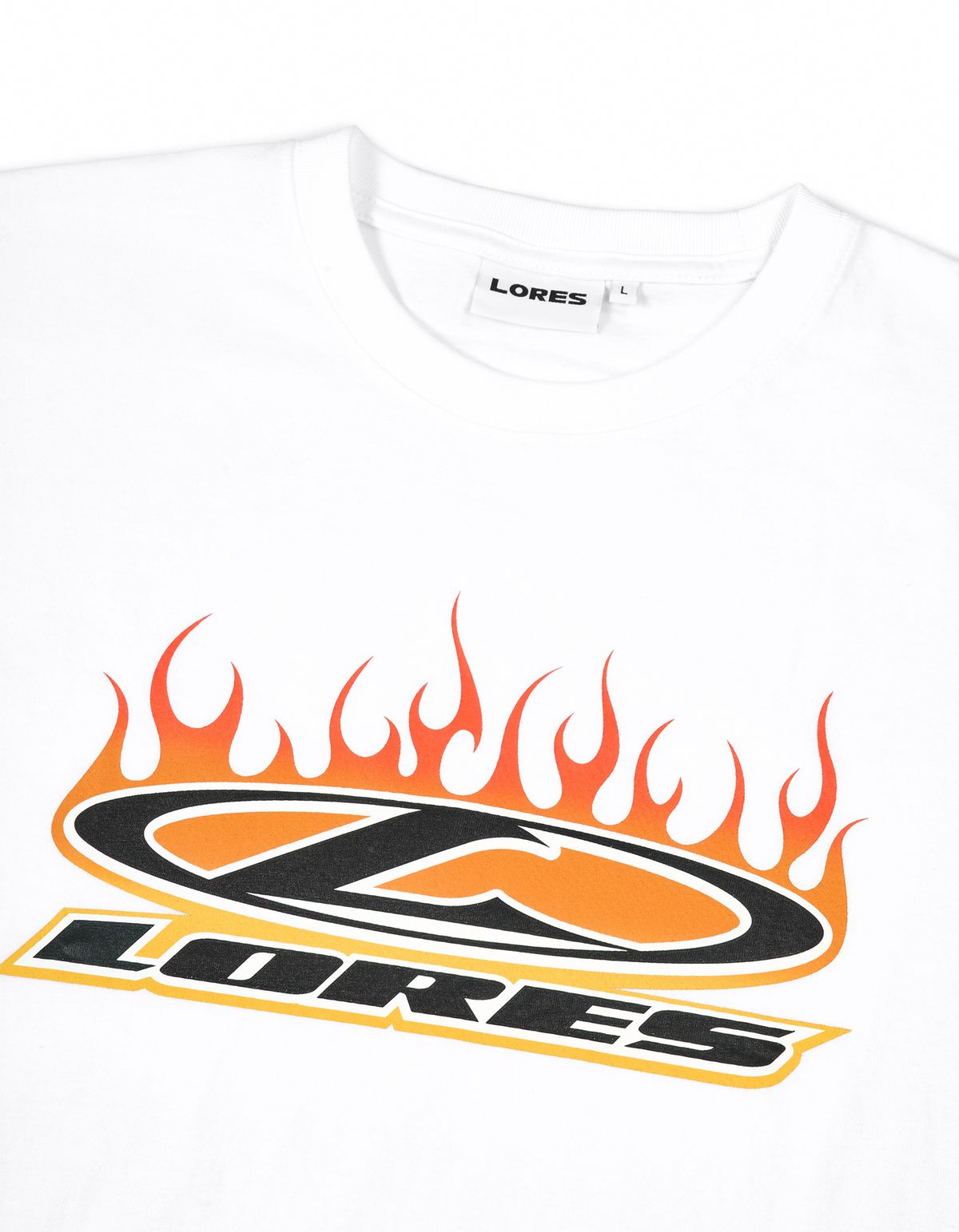 로어즈(LORES) Flame L-oval S/S Tee - White
