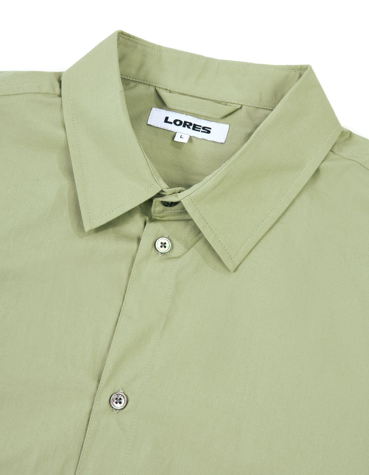 로어즈(LORES) Cotton Pocket S/S Shirt - Khaki