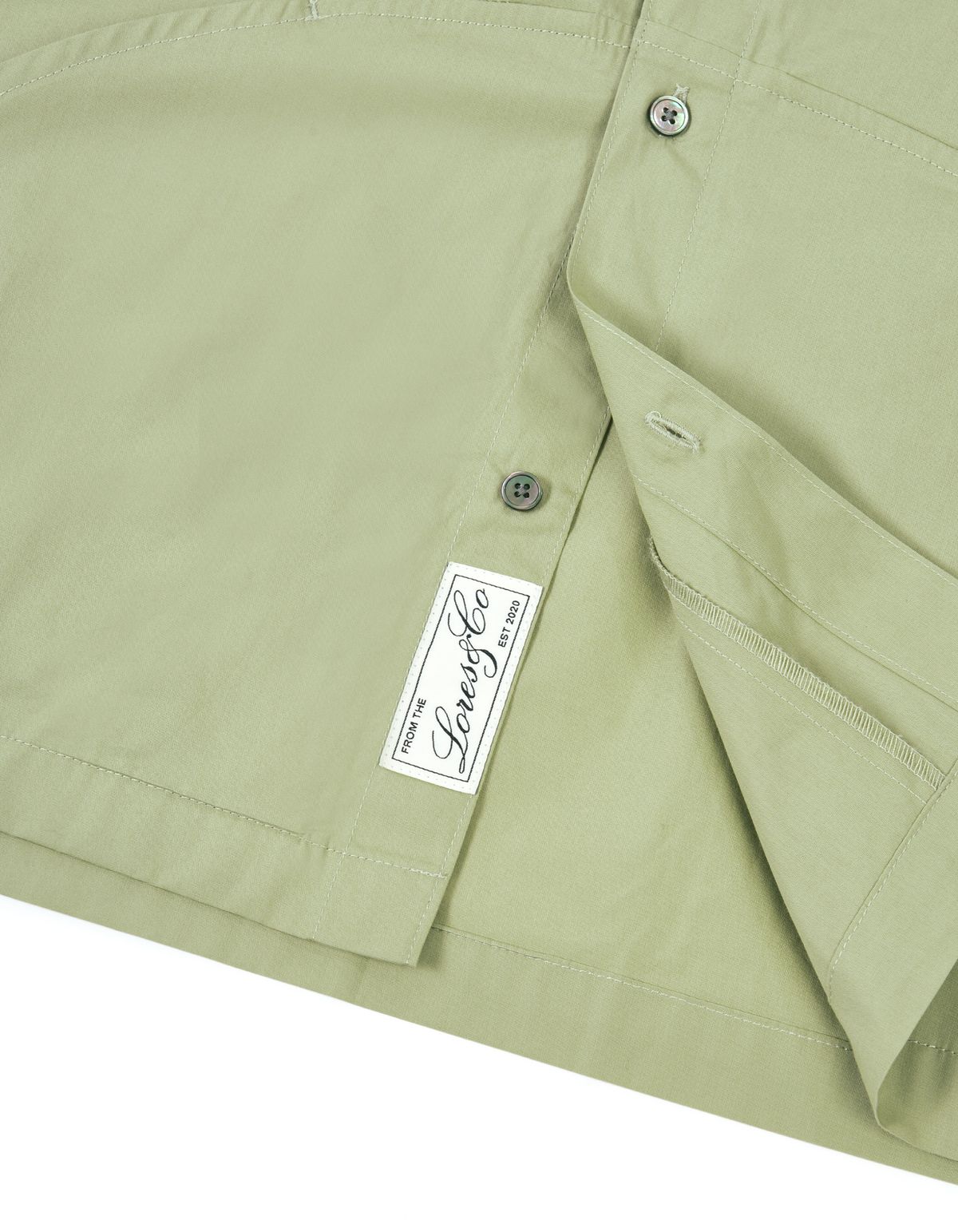 로어즈(LORES) Cotton Pocket S/S Shirt - Khaki