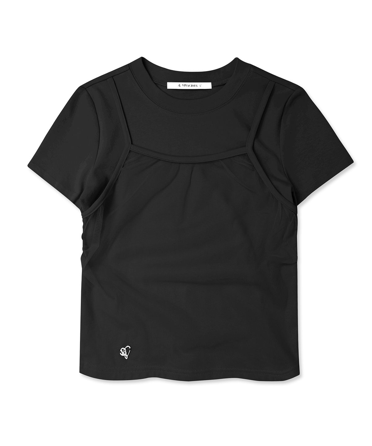 비바셔스(VIVACIOUS) Tinker Bell Short Sleeve CHARCOAL