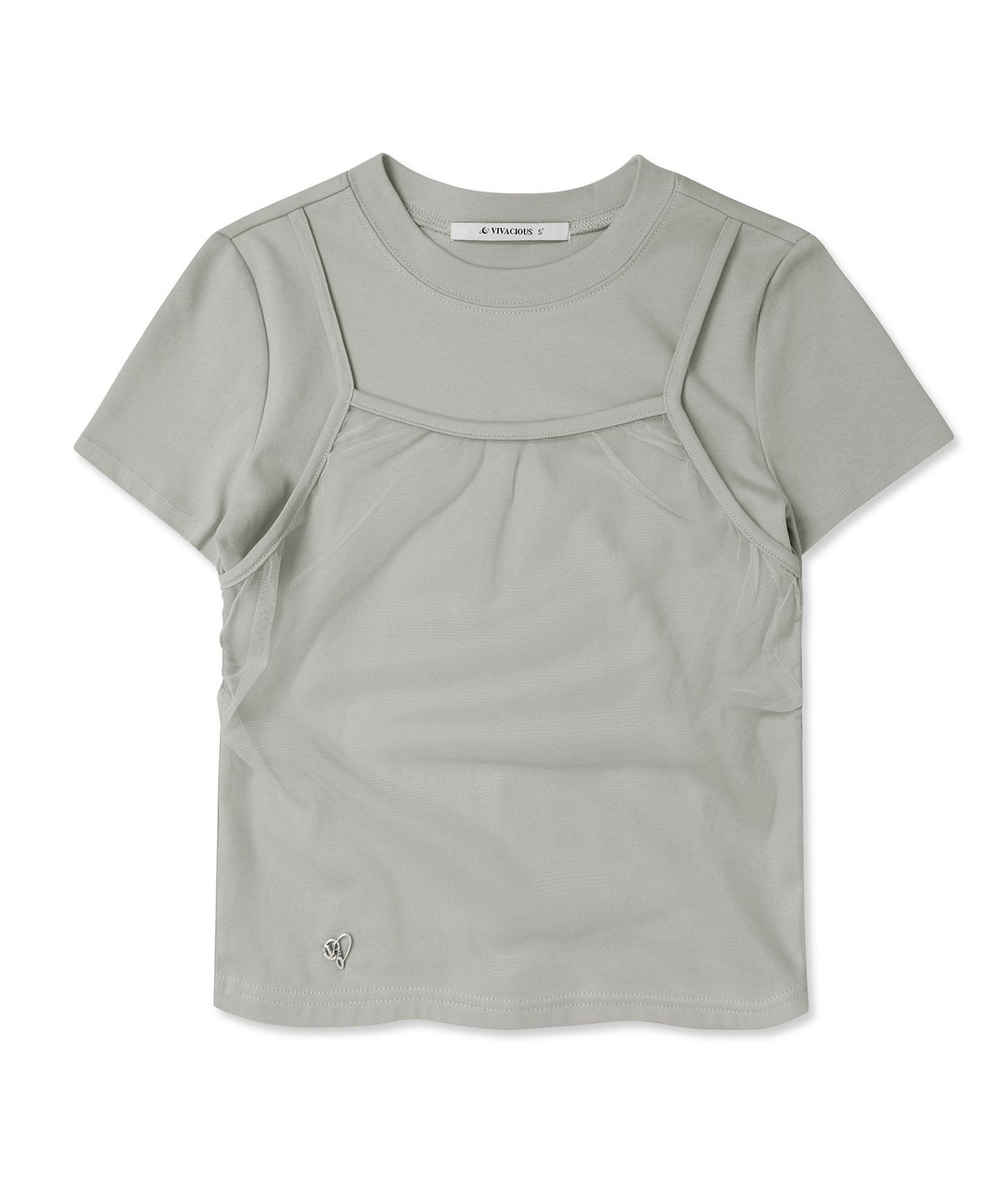 비바셔스(VIVACIOUS) Tinker Bell Short Sleeve CHARCOAL