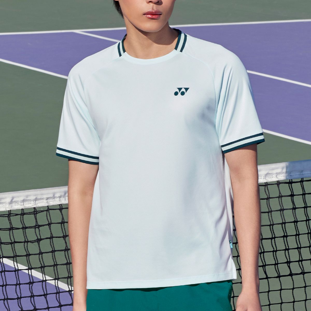 요넥스(YONEX) 255TS011M 페일 민트 남성용 컬러 포인트 테니스 게임웨어