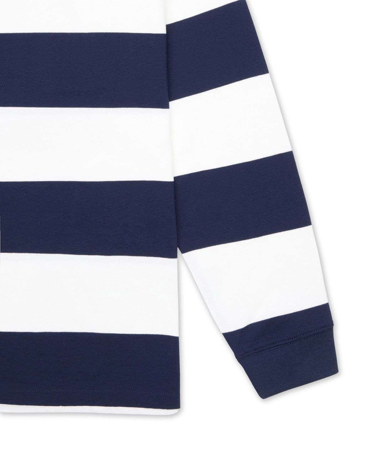 폴로 랄프 로렌(POLO RALPH LAUREN) 빅핏 스트라이프 저지 럭비 셔츠-화이트