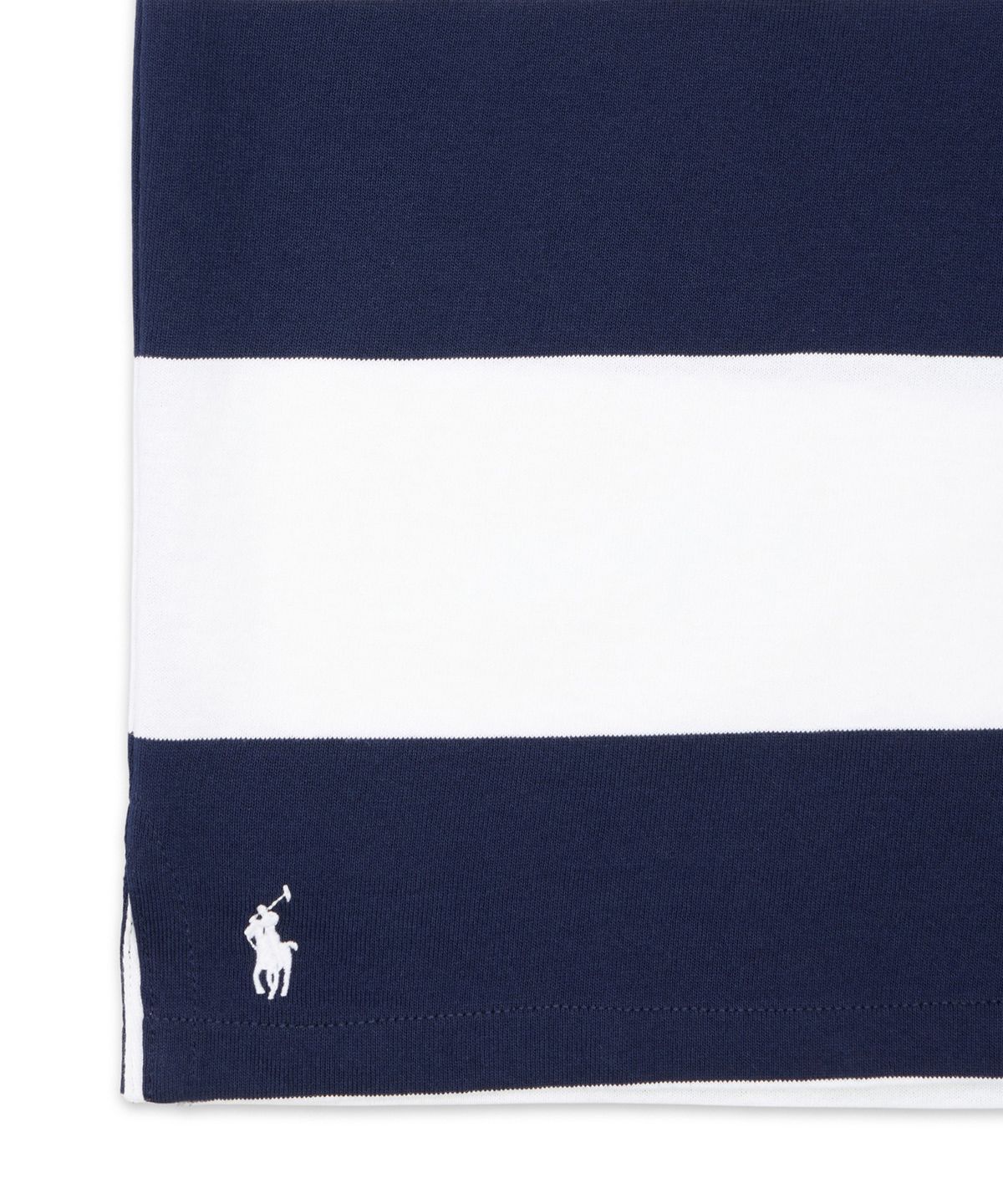 폴로 랄프 로렌(POLO RALPH LAUREN) 빅핏 스트라이프 저지 럭비 셔츠-화이트