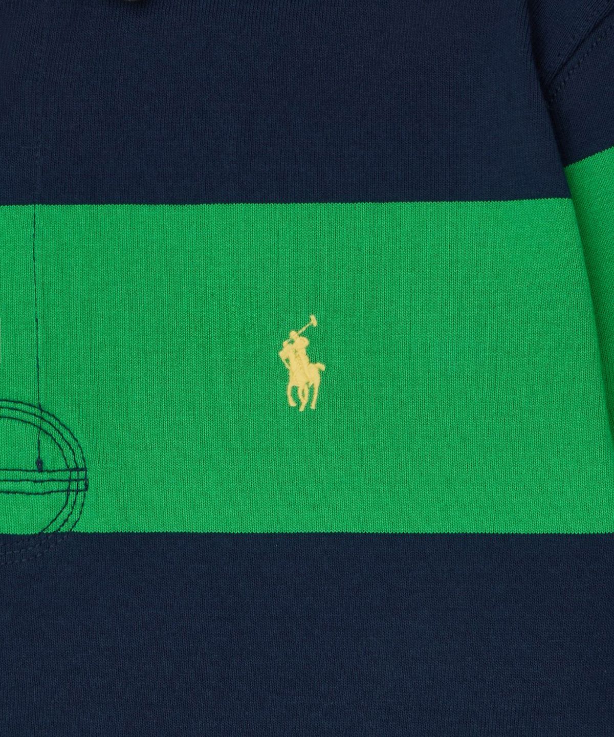 폴로 랄프 로렌(POLO RALPH LAUREN) 클래식핏 스트라이프 저지 럭비 셔츠-네이비