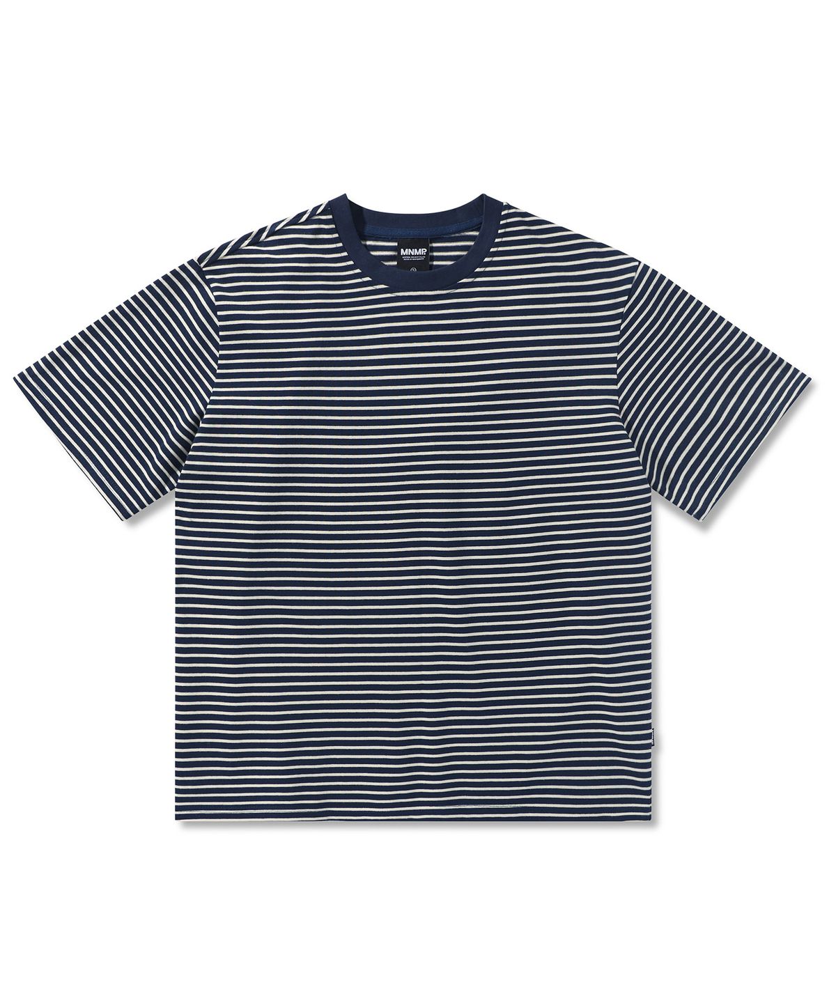 미니멀프로젝트(MINIMALPROJECT) 핀 스트라이프 오버핏 반팔티셔츠 MST163 [NAVY]