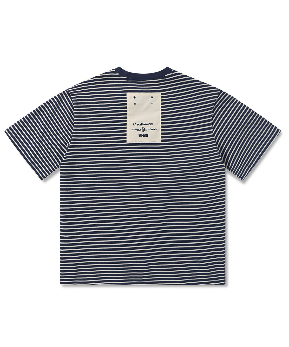 미니멀프로젝트(MINIMALPROJECT) 핀 스트라이프 오버핏 반팔티셔츠 MST163 [NAVY]