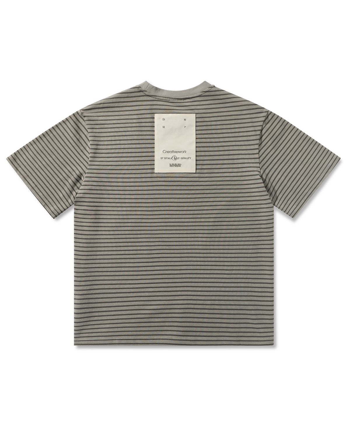 미니멀프로젝트(MINIMALPROJECT) 핀 스트라이프 오버핏 반팔티셔츠 MST163 [GRAY]