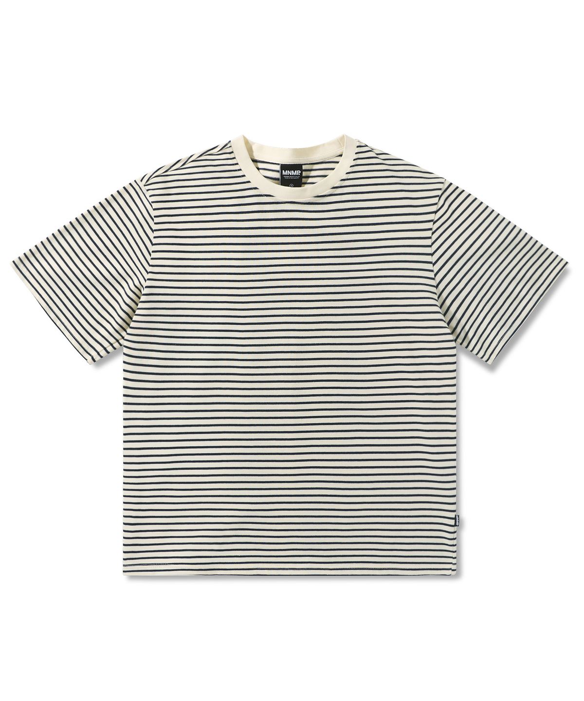 미니멀프로젝트(MINIMALPROJECT) 핀 스트라이프 오버핏 반팔티셔츠 MST163 [WHITE]
