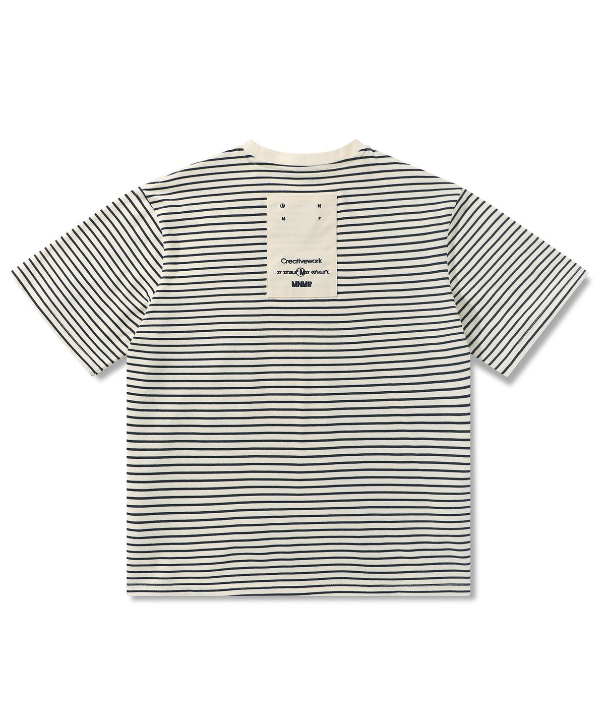 미니멀프로젝트(MINIMALPROJECT) 핀 스트라이프 오버핏 반팔티셔츠 MST163 [WHITE]