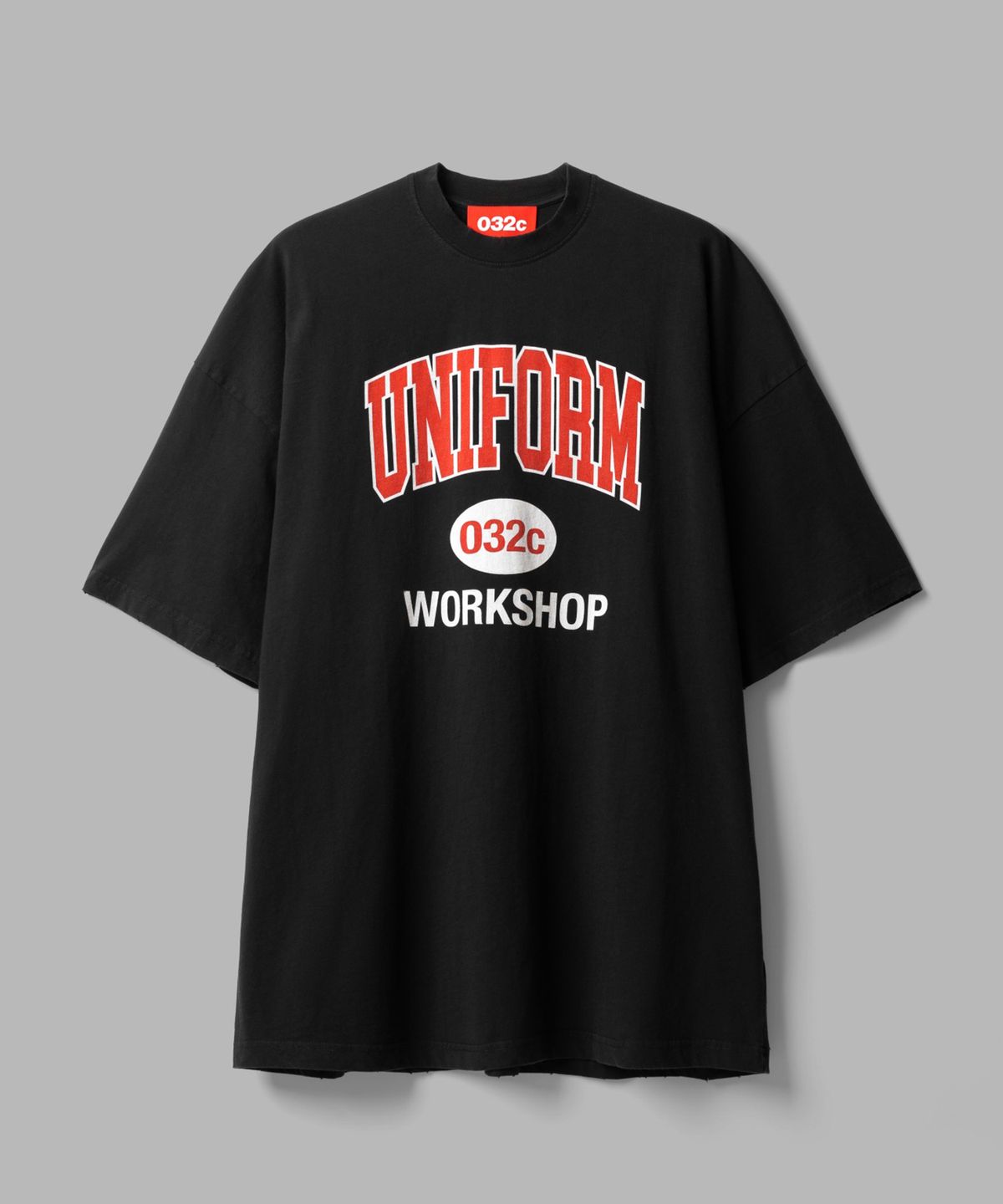 032씨(032C) (U) 럭키 스트라이크 오버사이즈드 티셔츠 워시드 블랙 LUCKY STRIKE OVERSIZED T-SHIRT WASHED BLACK
