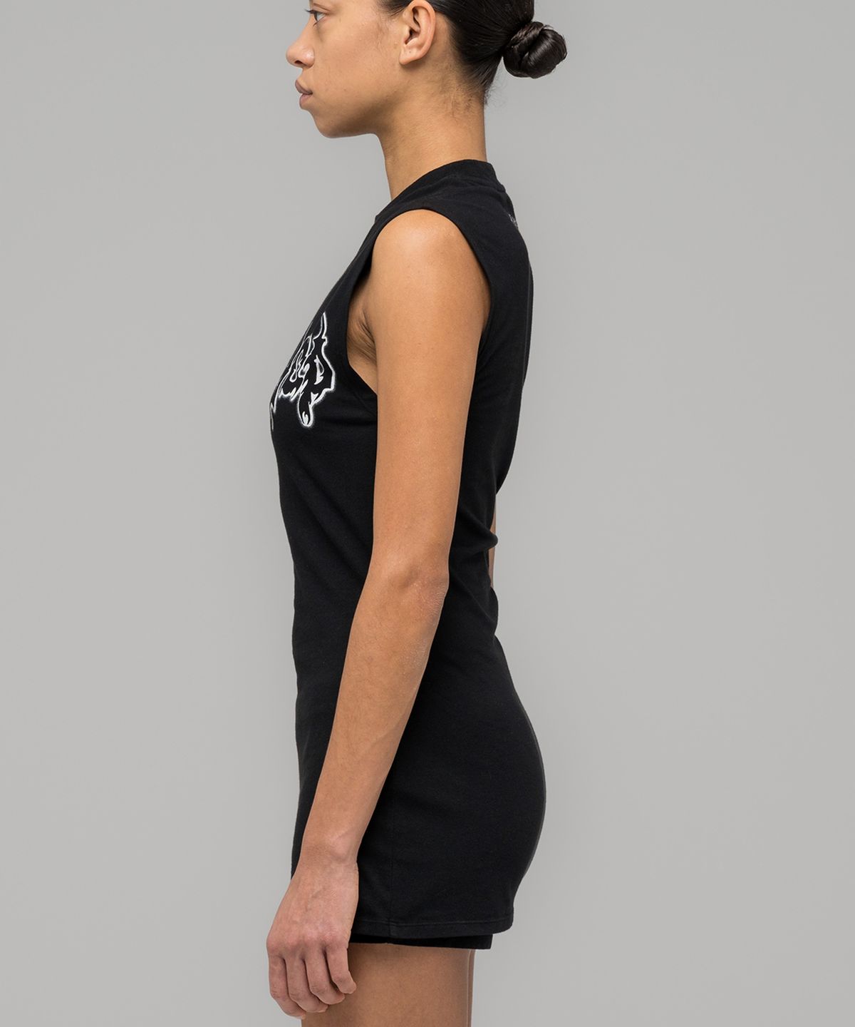 032씨(032C) (W) 수퍼 배드 저지 드레스 앤 핫팬츠 페이디드 블랙 SUPER BAD JERSEY DRESS AND HOTPANTS FADED BLACK