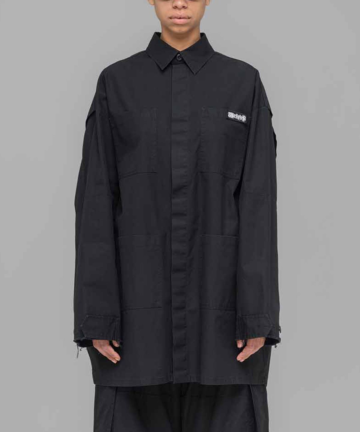 032씨(032C) (U) 인터미션 카고 오버셔츠 블랙 INTERMISSION CARGO OVERSHIRT BLACK