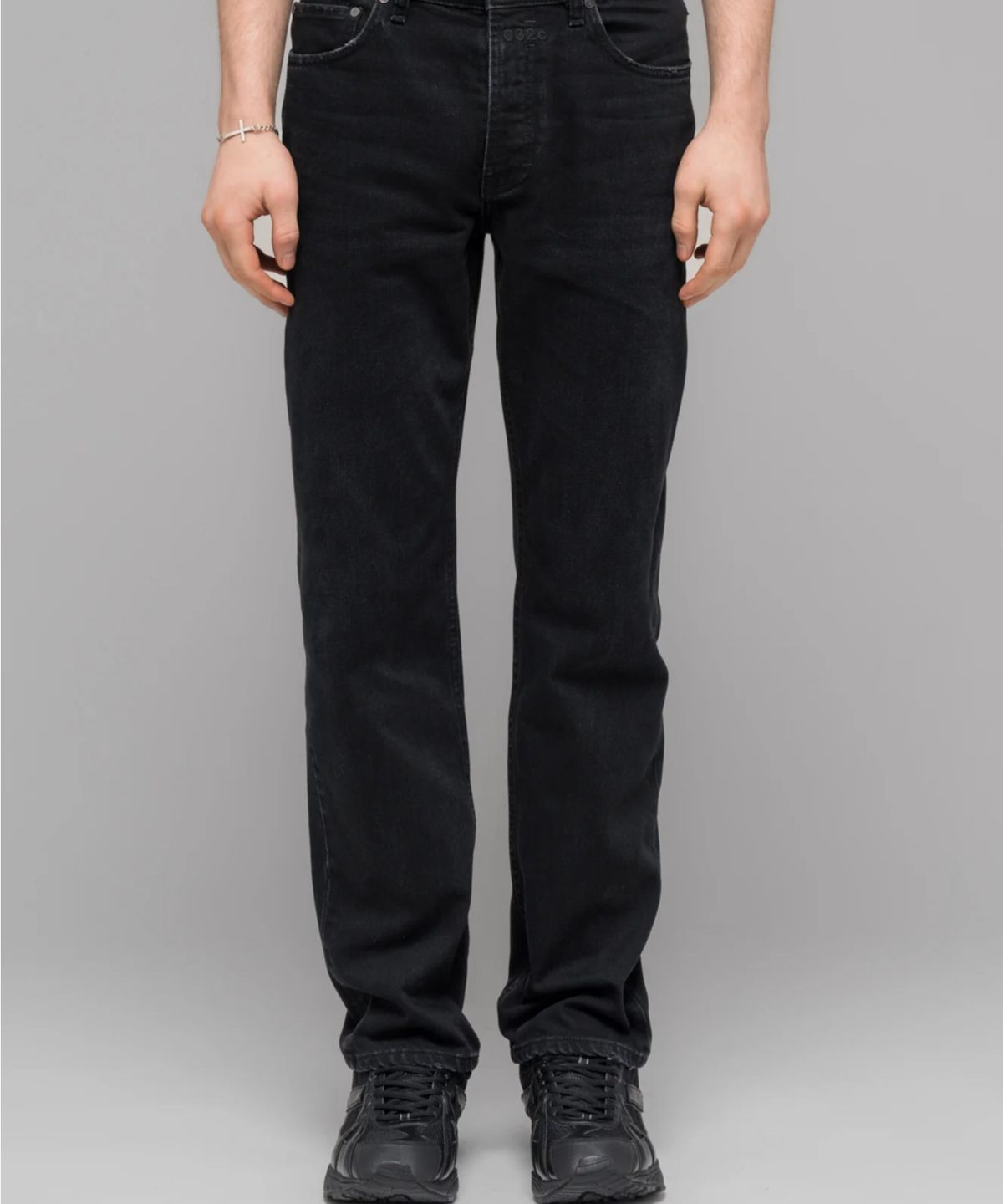 032씨(032C) (U) 다운 투 어스 스트레이트 레그 진 워시드 블랙 DOWN TO EARTH STRAIGHT LEG JEAN WASHED BLACK