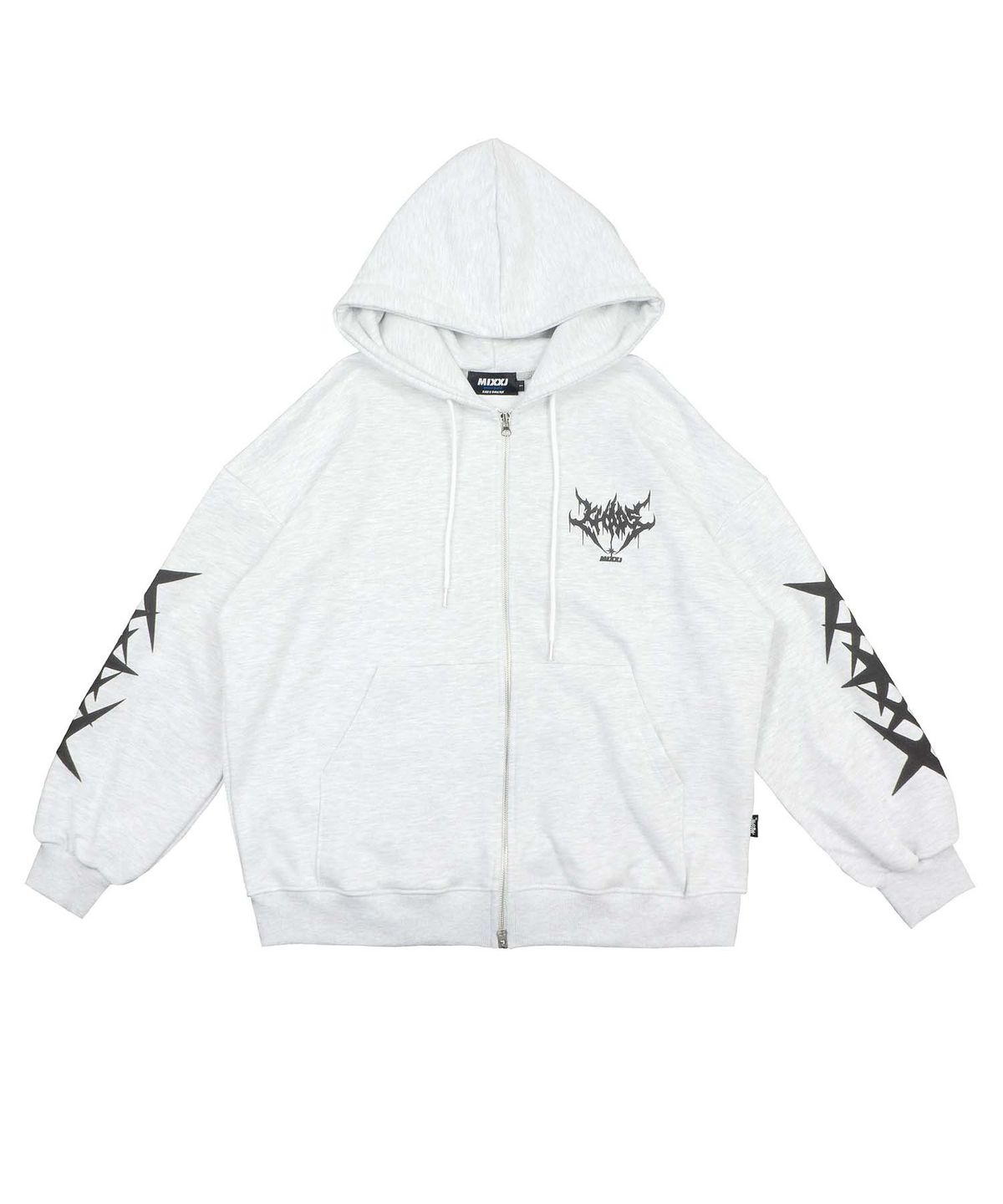 믹쓰제이(MIXXJ) BAT HOOD ZIP-UP (WHITE MELANGE)