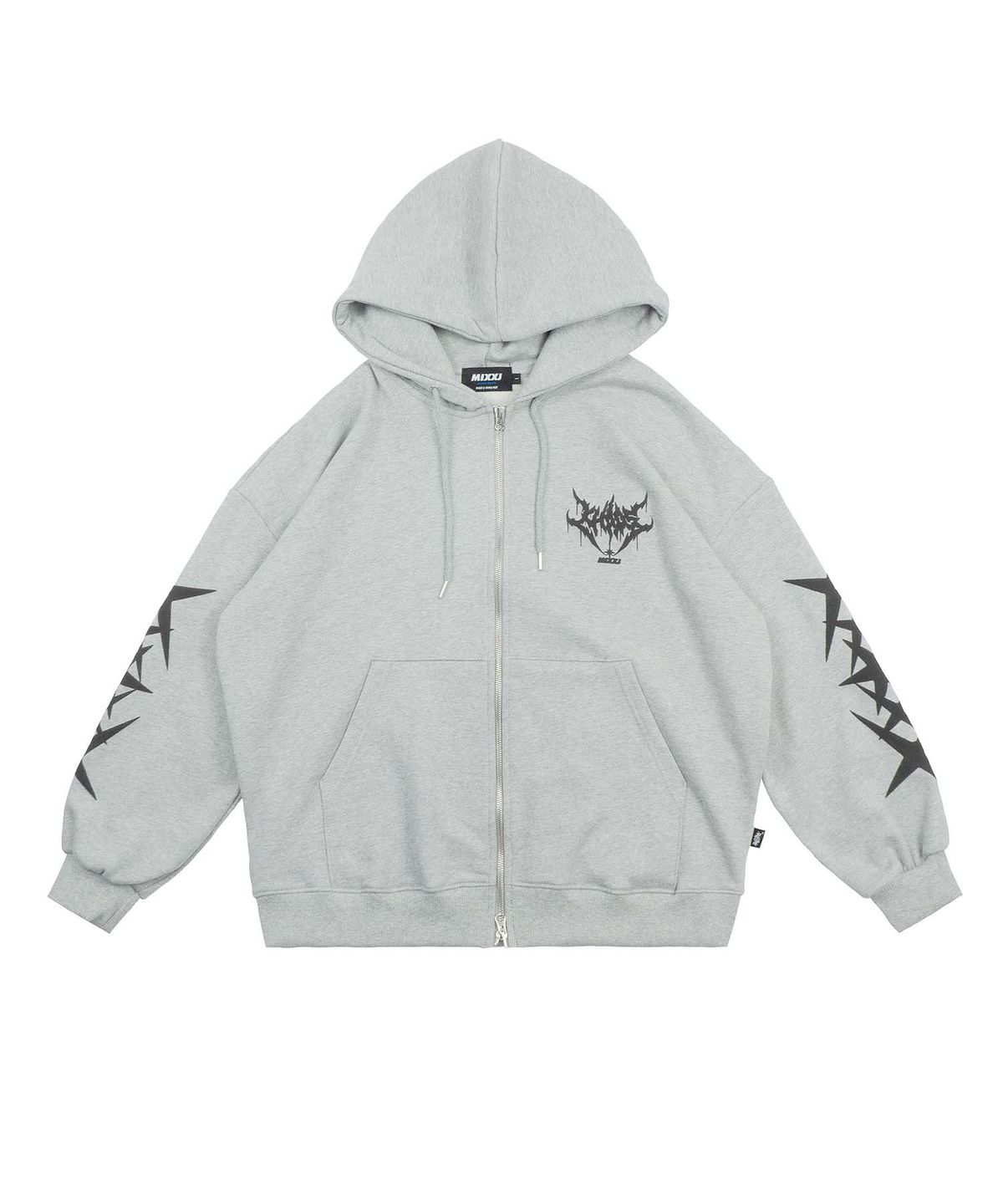 믹쓰제이(MIXXJ) BAT HOOD ZIP-UP (GRAY)