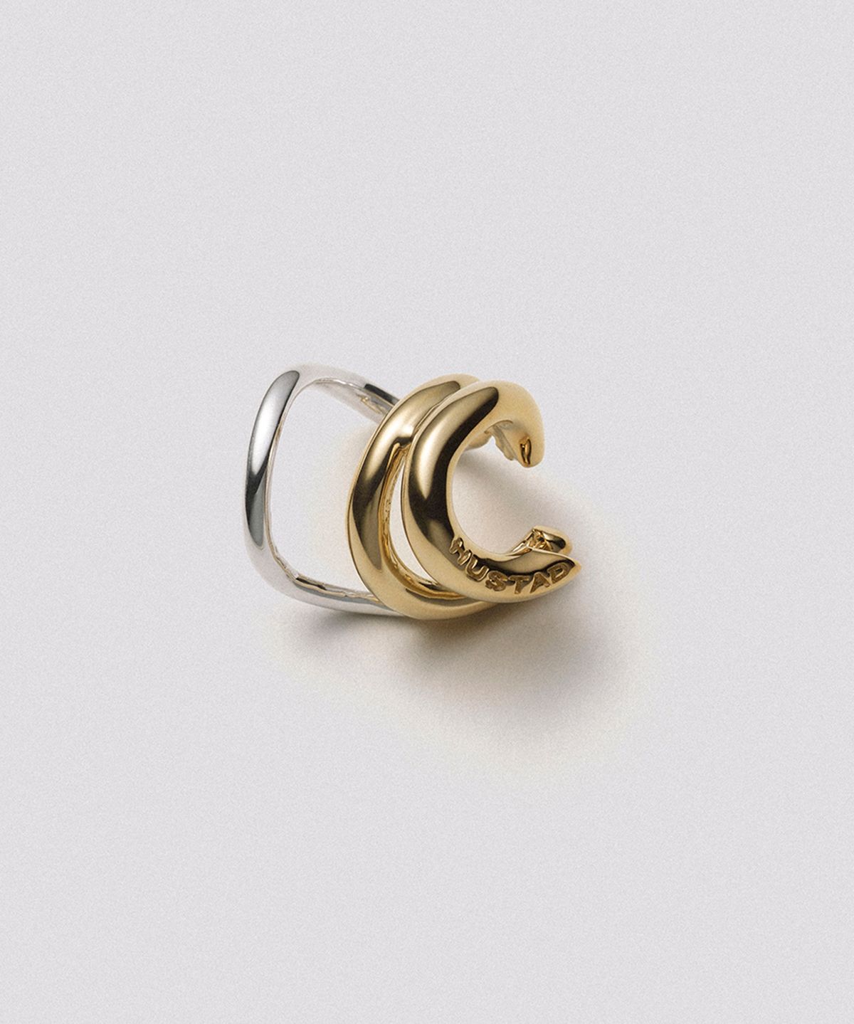 휴스타드(HUSTAD) 244 Combo earcuff _925 실버 / 14k 골드 콤보 이어커프