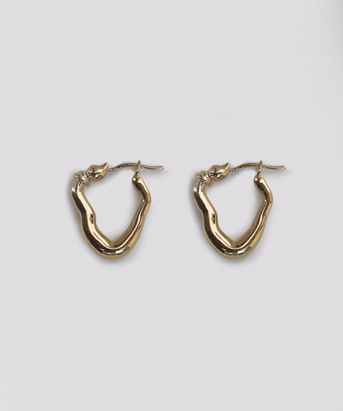 휴스타드(HUSTAD) 232 GOLD Hoop Earring _ 925 실버 이어링 14k 골드