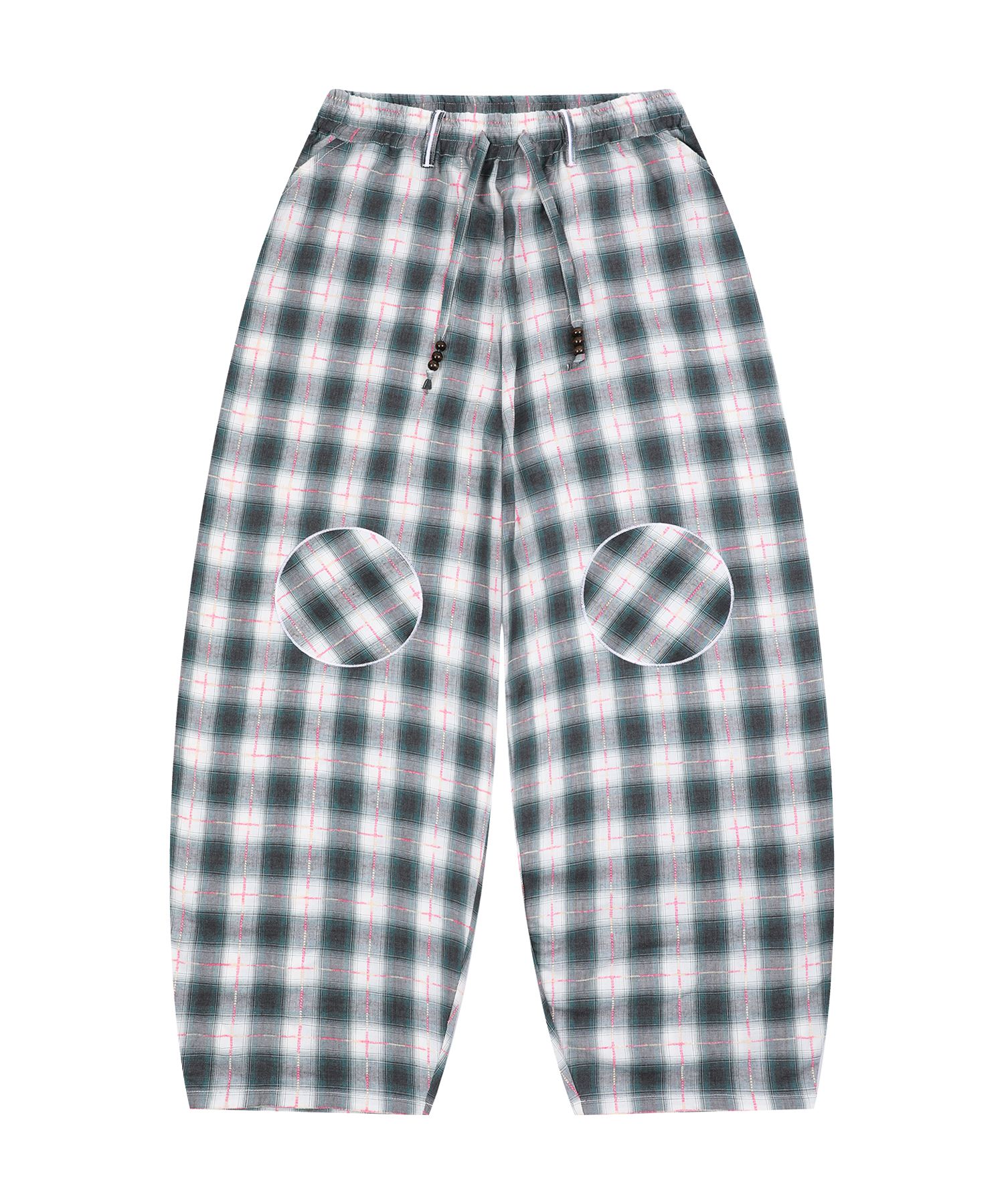 MUSINSA | XTONZ WOMAN WXP043 Hiyori Check Balloon Pants (BLACK)
