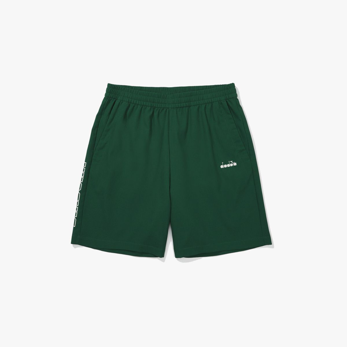 디아도라(diadora) 로고 시어서커 하프팬츠 GREEN