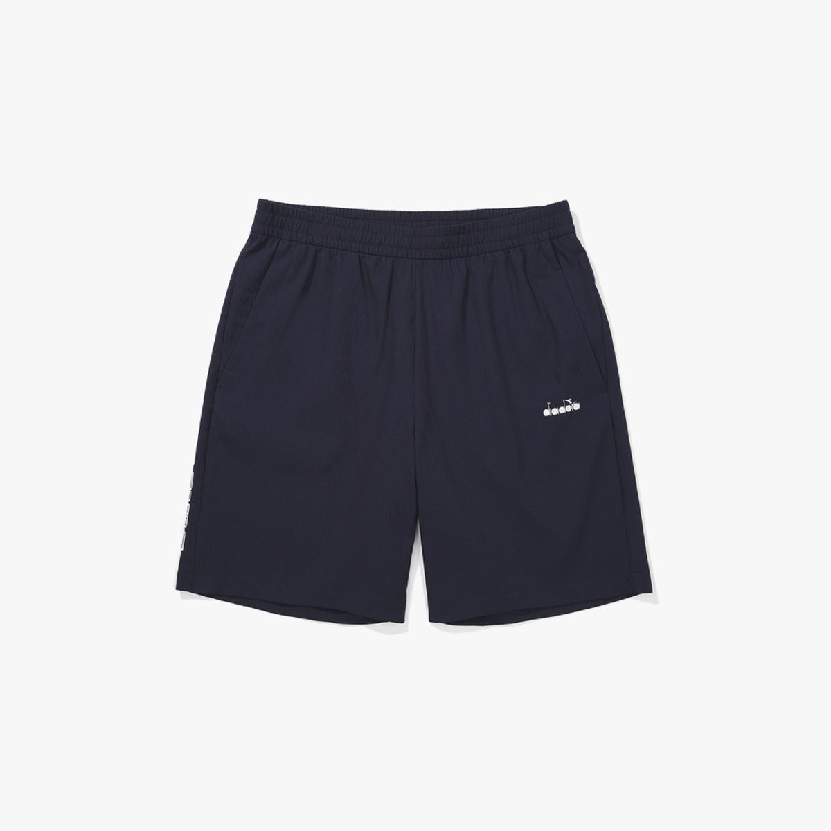 디아도라(diadora) 로고 시어서커 하프팬츠 NAVY