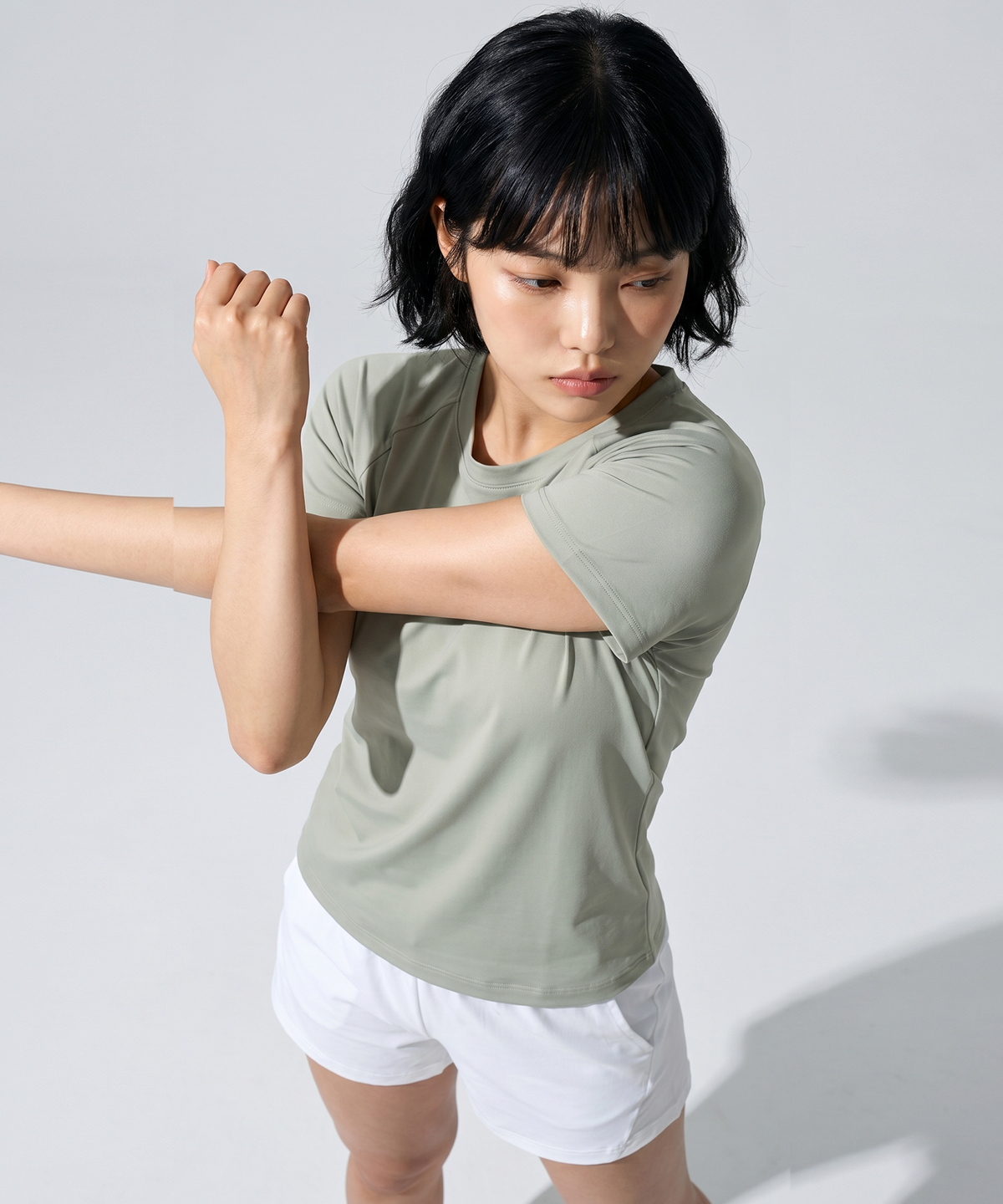 베이직하우스(BASIC HOUSE) [2PACK] 여성 쿨(COOL)기능성 에어드라이 래글런 반팔티셔츠 2팩 (2color)