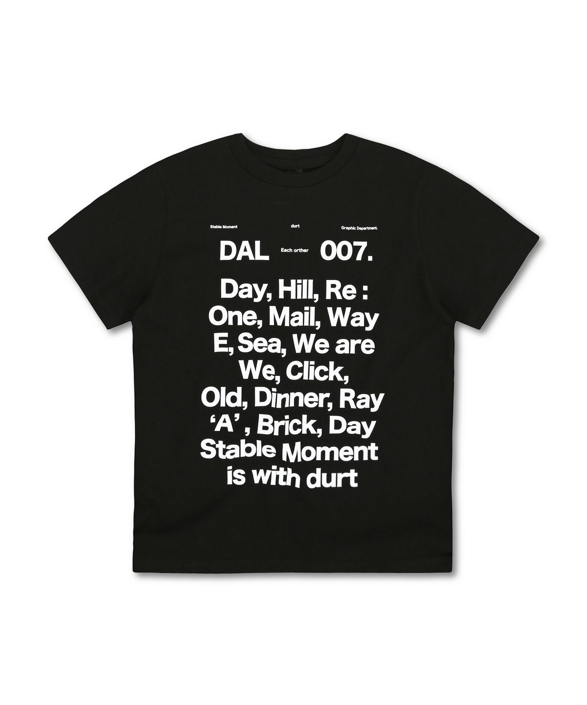 더트(DURT) OUR DAILY CROP TEE (BLACK)